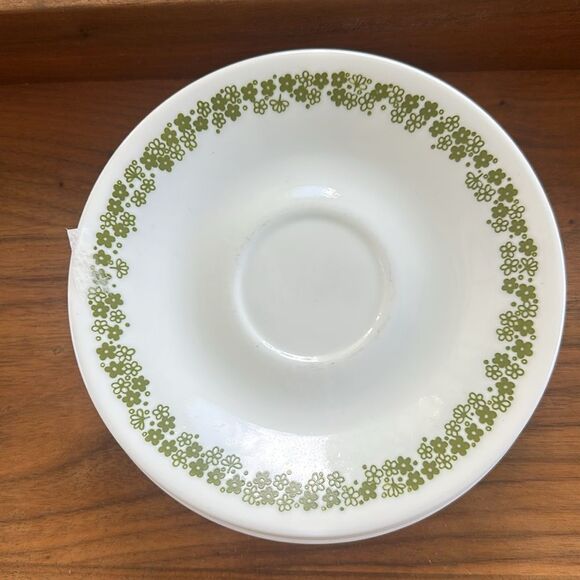 Corelle Spring Blossom Green saucer (Crazy Daisy) 10 - Picture 2 of 5